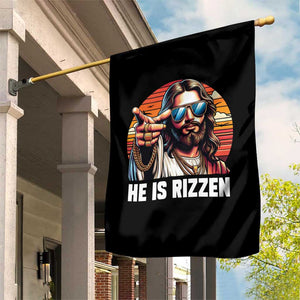 He is Rizzin Garden Flag Funny Jesus Vintage Faith TS10 Print Your Wear