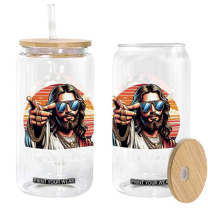 He is Rizzin Glass Can Funny Jesus Vintage Faith TS10 Print Your Wear