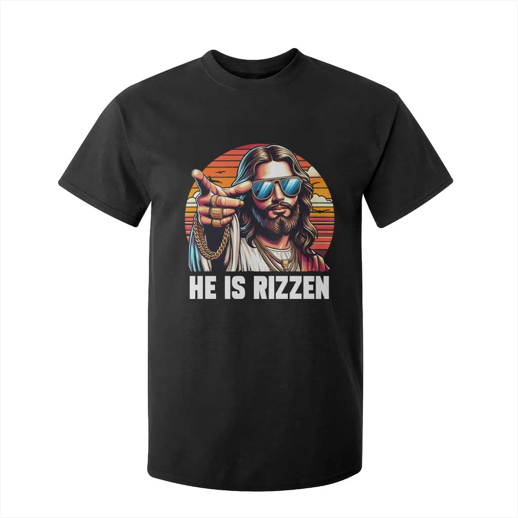 He is Rizzin T Shirt For Kid Funny Jesus Vintage Faith TS10 Black Print Your Wear