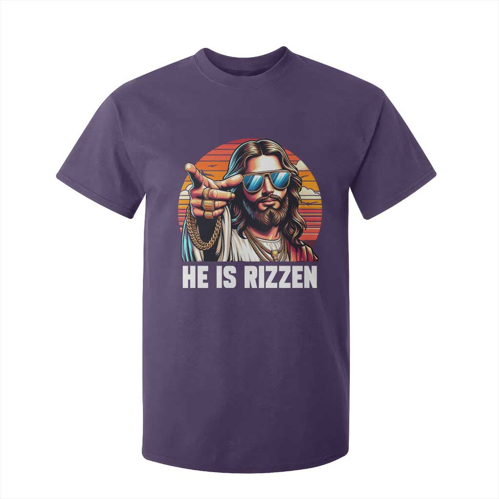 He is Rizzin T Shirt For Kid Funny Jesus Vintage Faith TS10 Purple Print Your Wear
