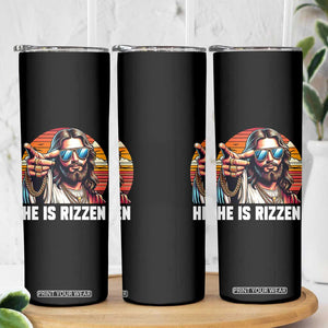 He is Rizzin Skinny Tumbler Funny Jesus Vintage Faith TS10 Print Your Wear