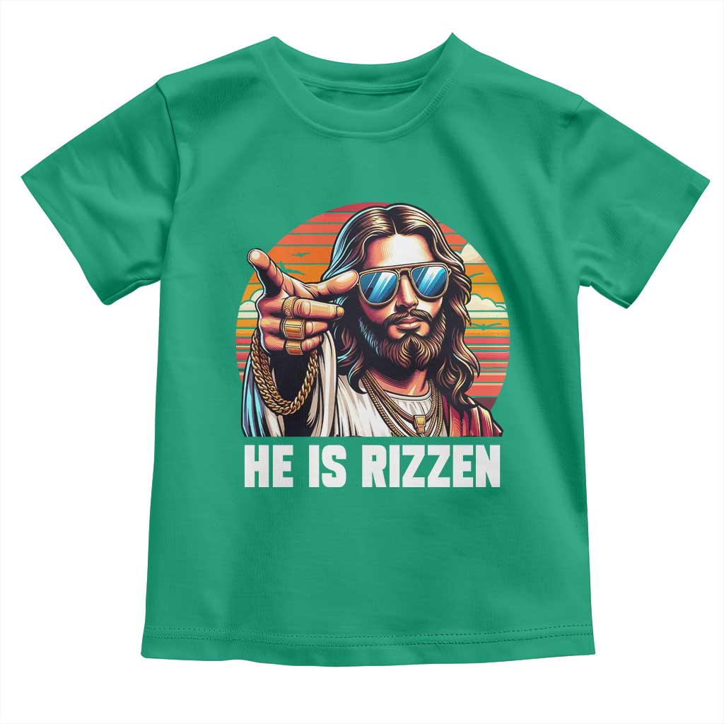 He is Rizzin Toddler T Shirt Funny Jesus Vintage Faith TS10 Irish Green Print Your Wear