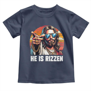 He is Rizzin Toddler T Shirt Funny Jesus Vintage Faith TS10 Navy Print Your Wear