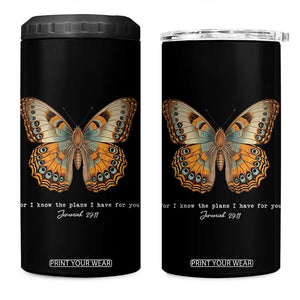 Christian Jeremiah 29:11 4 in 1 Can Cooler Tumbler Bible Scripture For I Know The Plans I Have For You TS10 One Size: 16 oz Black Print Your Wear