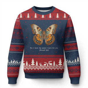 Christian Jeremiah 29:11 Ugly Christmas Sweater Bible Scripture For I Know The Plans I Have For You TS10 Navy Red Print Your Wear