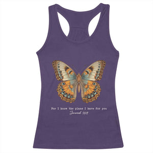 Christian Jeremiah 29:11 Racerback Tank Top Bible Scripture For I Know The Plans I Have For You TS10 Purple Print Your Wear
