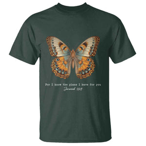 Christian Jeremiah 29:11 T Shirt Bible Scripture For I Know The Plans I Have For You TS10 Dark Forest Green Print Your Wear