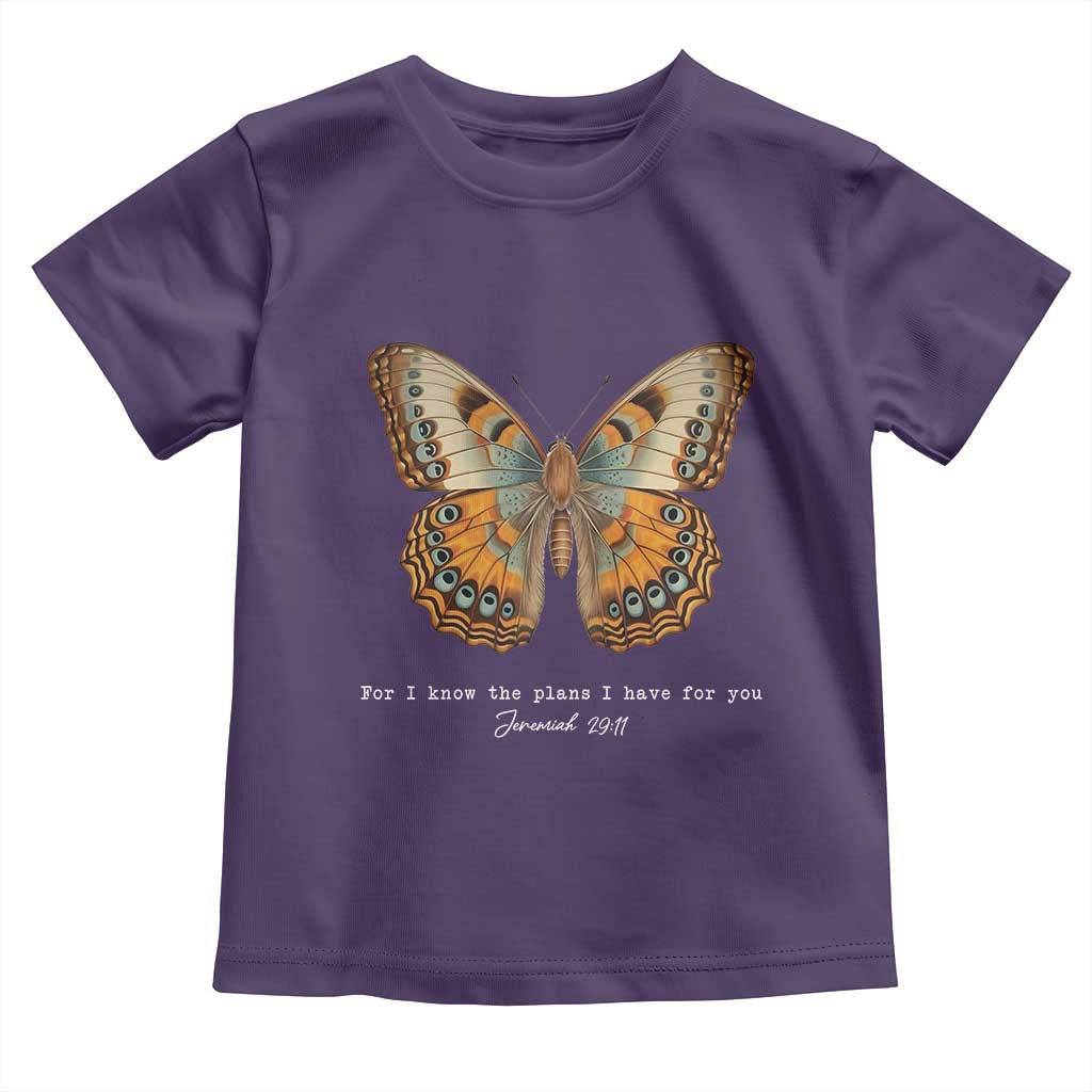 Christian Jeremiah 29:11 Toddler T Shirt Bible Scripture For I Know The Plans I Have For You TS10 Purple Print Your Wear