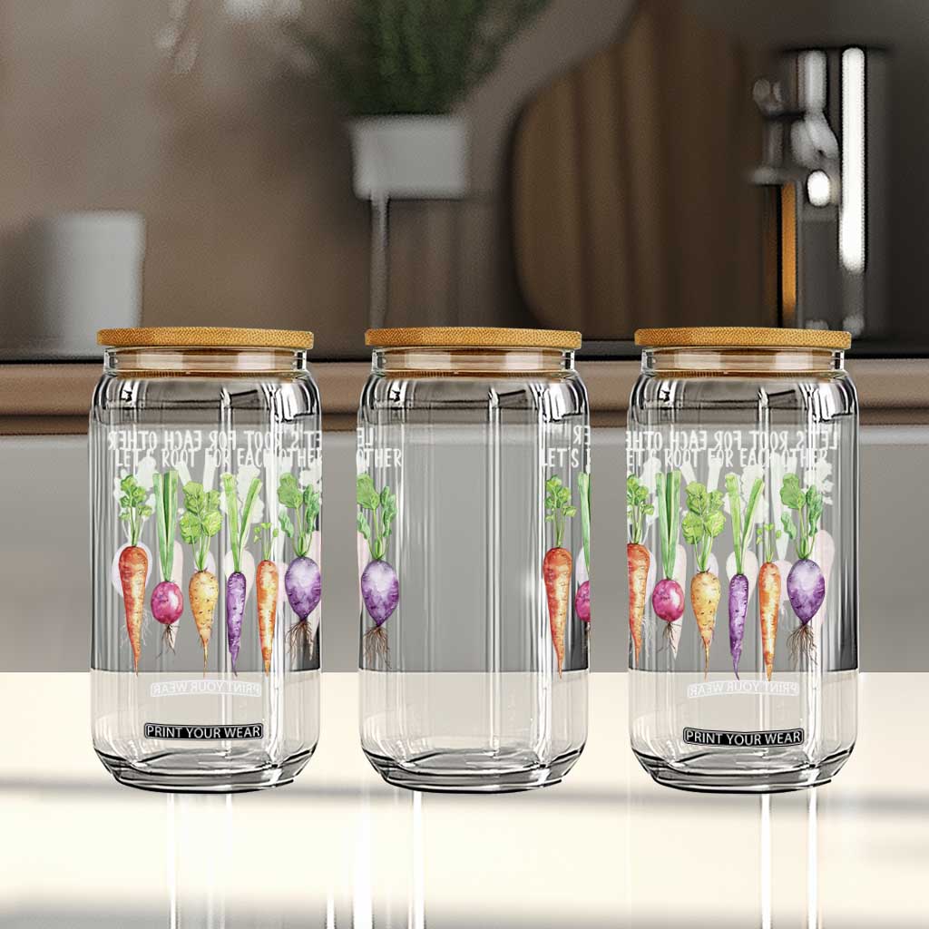 Let's Roots For Each Other Vegetable Glass Can Motivational TS10 Print Your Wear