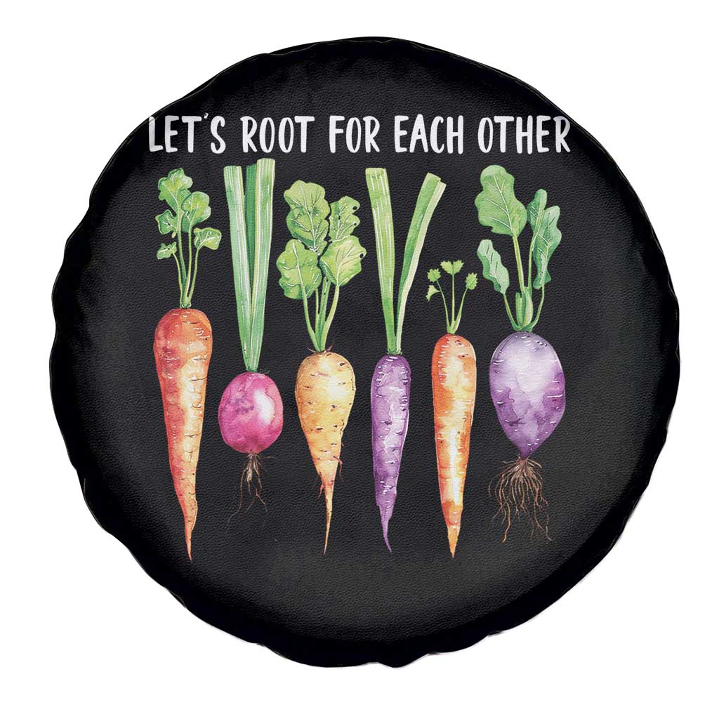 Let's Roots For Each Other Vegetable Spare Tire Cover Motivational TS10 Print Your Wear