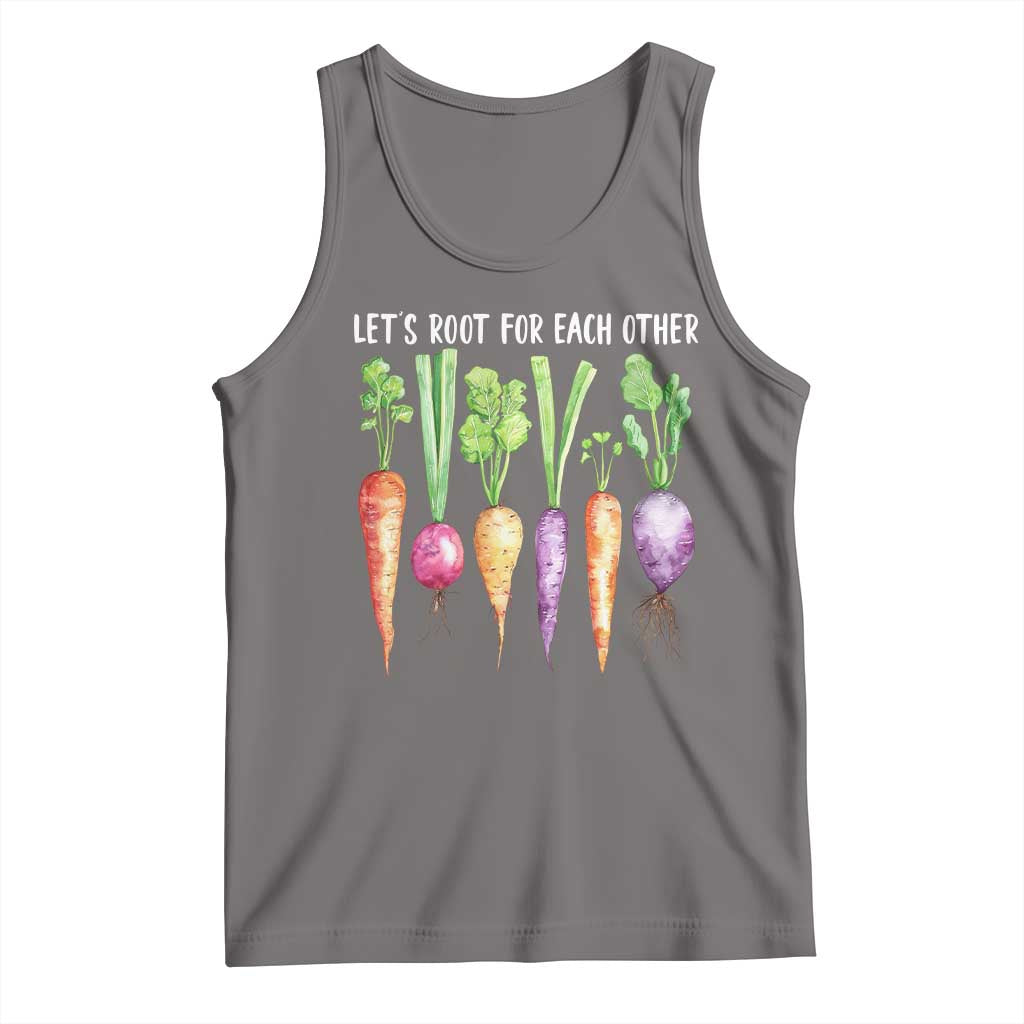 Let's Roots For Each Other Vegetable Tank Top Motivational TS10 Deep Heather Print Your Wear