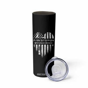 Brain Cancer Awareness Skinny Tumbler In May We Wear Gray American Flag Heart TS10 Print Your Wear