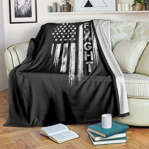 Brain Cancer Warrior Throw Blanket Fight Gray Ribbon American Flag Heart TS10 Print Your Wear