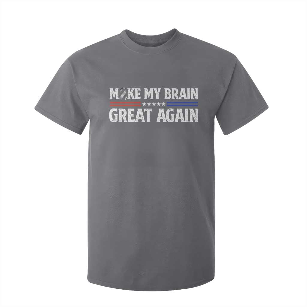 Funny Brain Surgery Recovery T Shirt For Kid Make My Brain Great Again Gray Ribbon TS10 Charcoal Print Your Wear