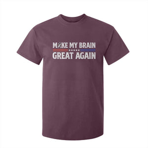 Funny Brain Surgery Recovery T Shirt For Kid Make My Brain Great Again Gray Ribbon TS10 Maroon Print Your Wear
