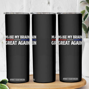 Funny Brain Surgery Recovery Skinny Tumbler Make My Brain Great Again Gray Ribbon TS10 Print Your Wear