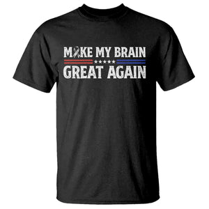 Funny Brain Surgery Recovery T Shirt Make My Brain Great Again Gray Ribbon TS10 Black Print Your Wear