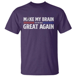 Funny Brain Surgery Recovery T Shirt Make My Brain Great Again Gray Ribbon TS10 Purple Print Your Wear
