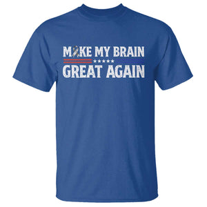 Funny Brain Surgery Recovery T Shirt Make My Brain Great Again Gray Ribbon TS10 Royal Blue Print Your Wear