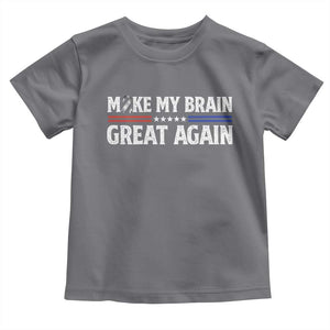 Funny Brain Surgery Recovery Toddler T Shirt Make My Brain Great Again Gray Ribbon TS10 Charcoal Print Your Wear