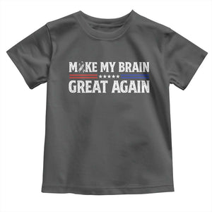 Funny Brain Surgery Recovery Toddler T Shirt Make My Brain Great Again Gray Ribbon TS10 Dark Heather Print Your Wear