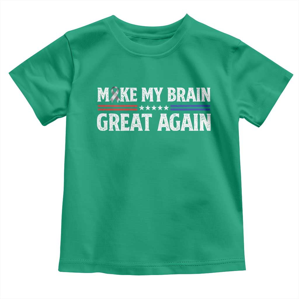 Funny Brain Surgery Recovery Toddler T Shirt Make My Brain Great Again Gray Ribbon TS10 Irish Green Print Your Wear