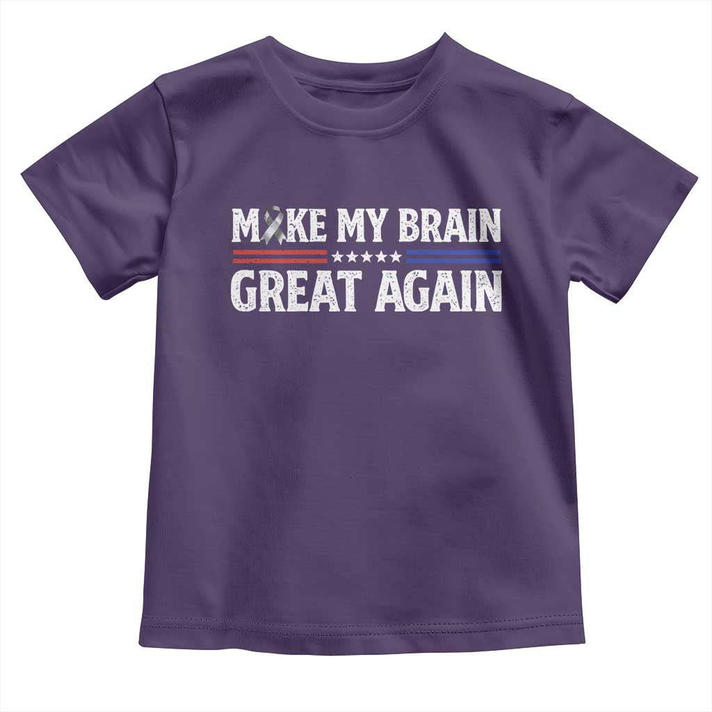 Funny Brain Surgery Recovery Toddler T Shirt Make My Brain Great Again Gray Ribbon TS10 Purple Print Your Wear