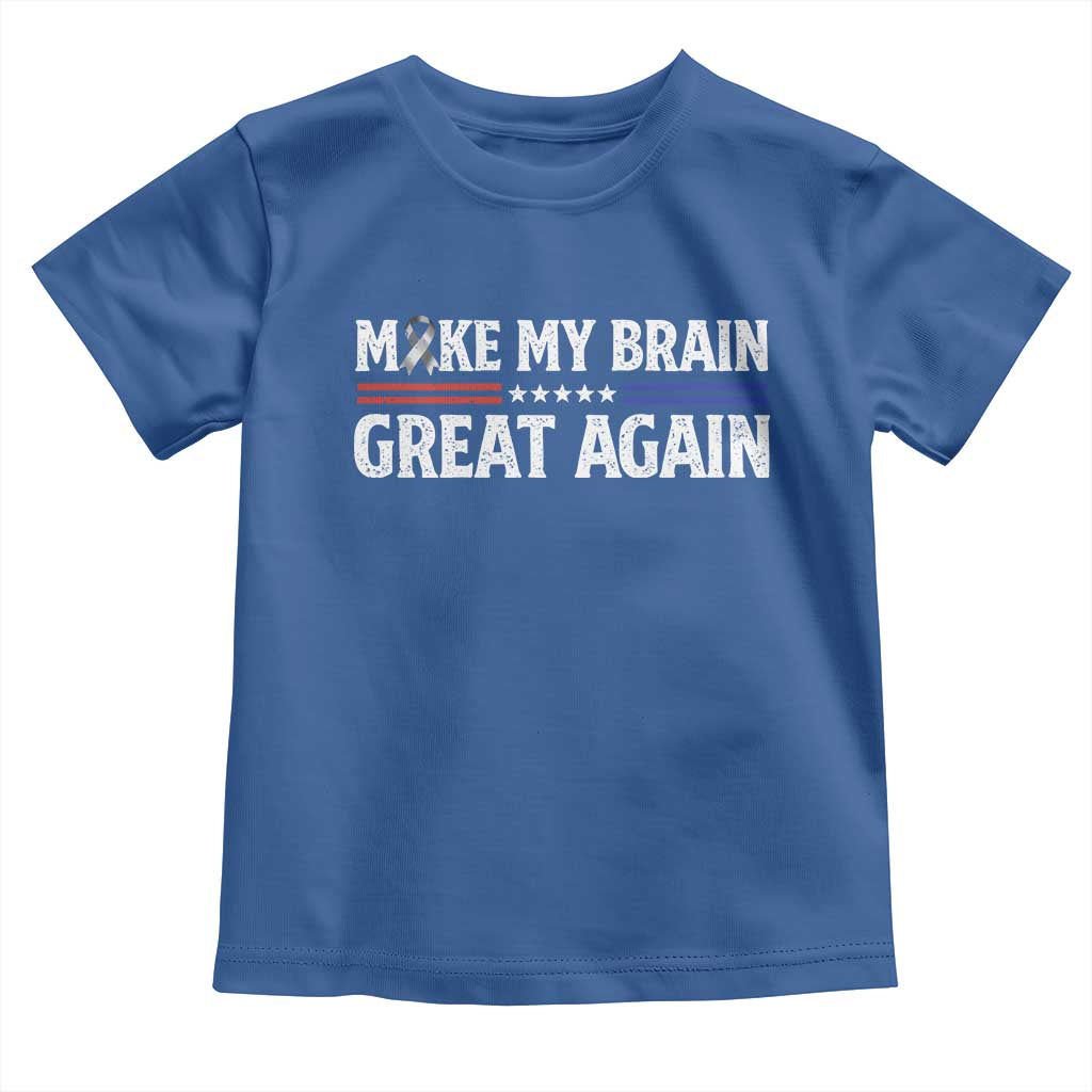 Funny Brain Surgery Recovery Toddler T Shirt Make My Brain Great Again Gray Ribbon TS10 Royal Blue Print Your Wear
