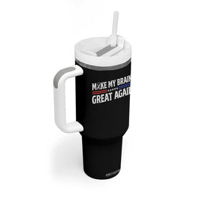Funny Brain Surgery Recovery Tumbler With Handle Make My Brain Great Again Gray Ribbon TS10 Print Your Wear
