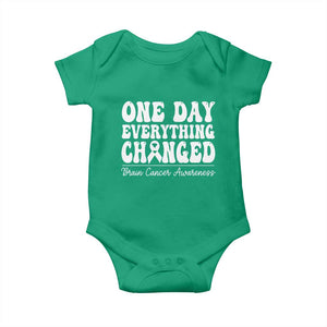 Brain Cancer Awareness Baby Onesie Fight Brain Tumor Cure Groovy TS10 Irish Green Print Your Wear
