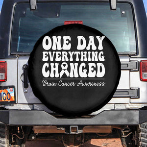 Brain Cancer Awareness Spare Tire Cover Fight Brain Tumor Cure Groovy TS10 No hole Black Print Your Wear