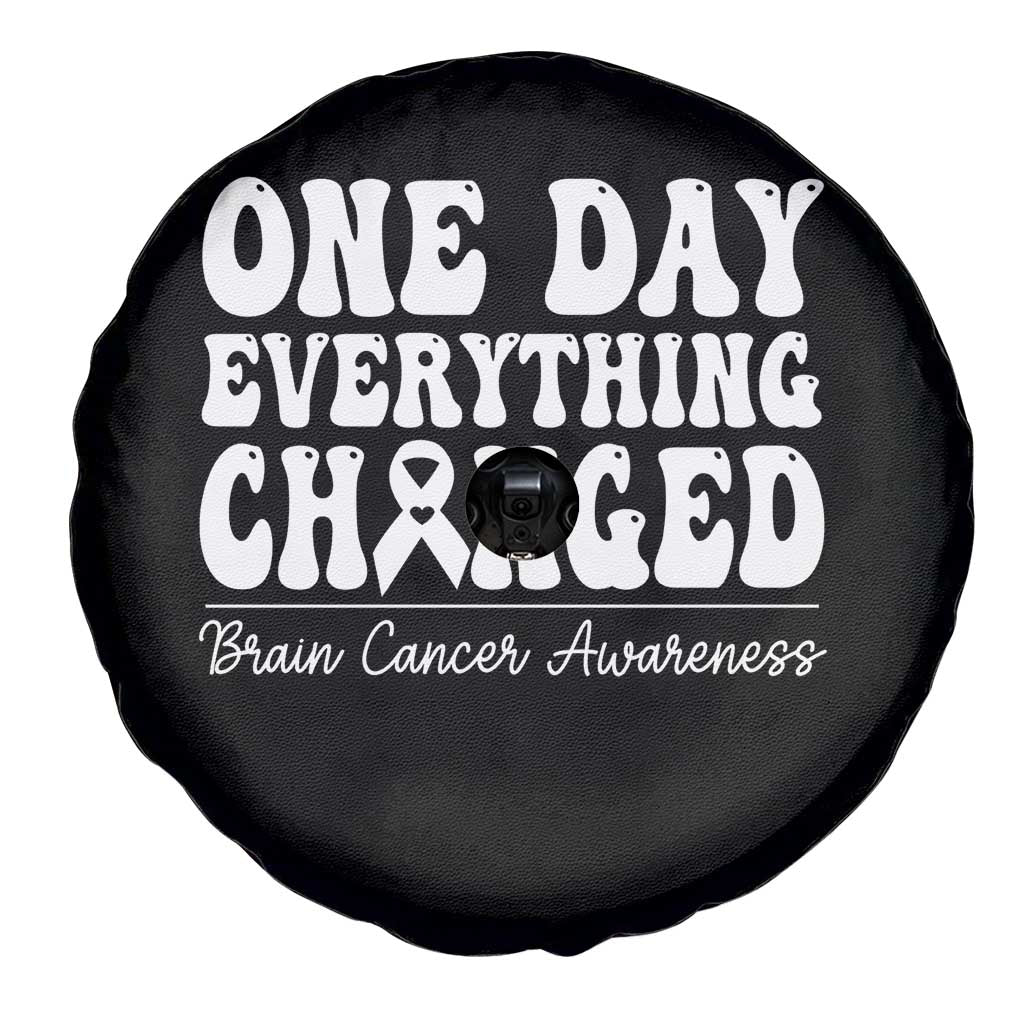 Brain Cancer Awareness Spare Tire Cover Fight Brain Tumor Cure Groovy TS10 Print Your Wear