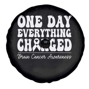 Brain Cancer Awareness Spare Tire Cover Fight Brain Tumor Cure Groovy TS10 Print Your Wear