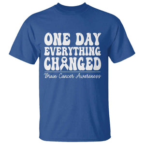 Brain Cancer Awareness T Shirt Fight Brain Tumor Cure Groovy TS10 Royal Blue Print Your Wear