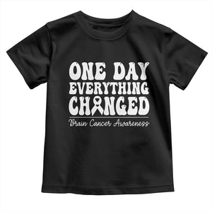 Brain Cancer Awareness Toddler T Shirt Fight Brain Tumor Cure Groovy TS10 Black Print Your Wear