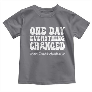 Brain Cancer Awareness Toddler T Shirt Fight Brain Tumor Cure Groovy TS10 Charcoal Print Your Wear