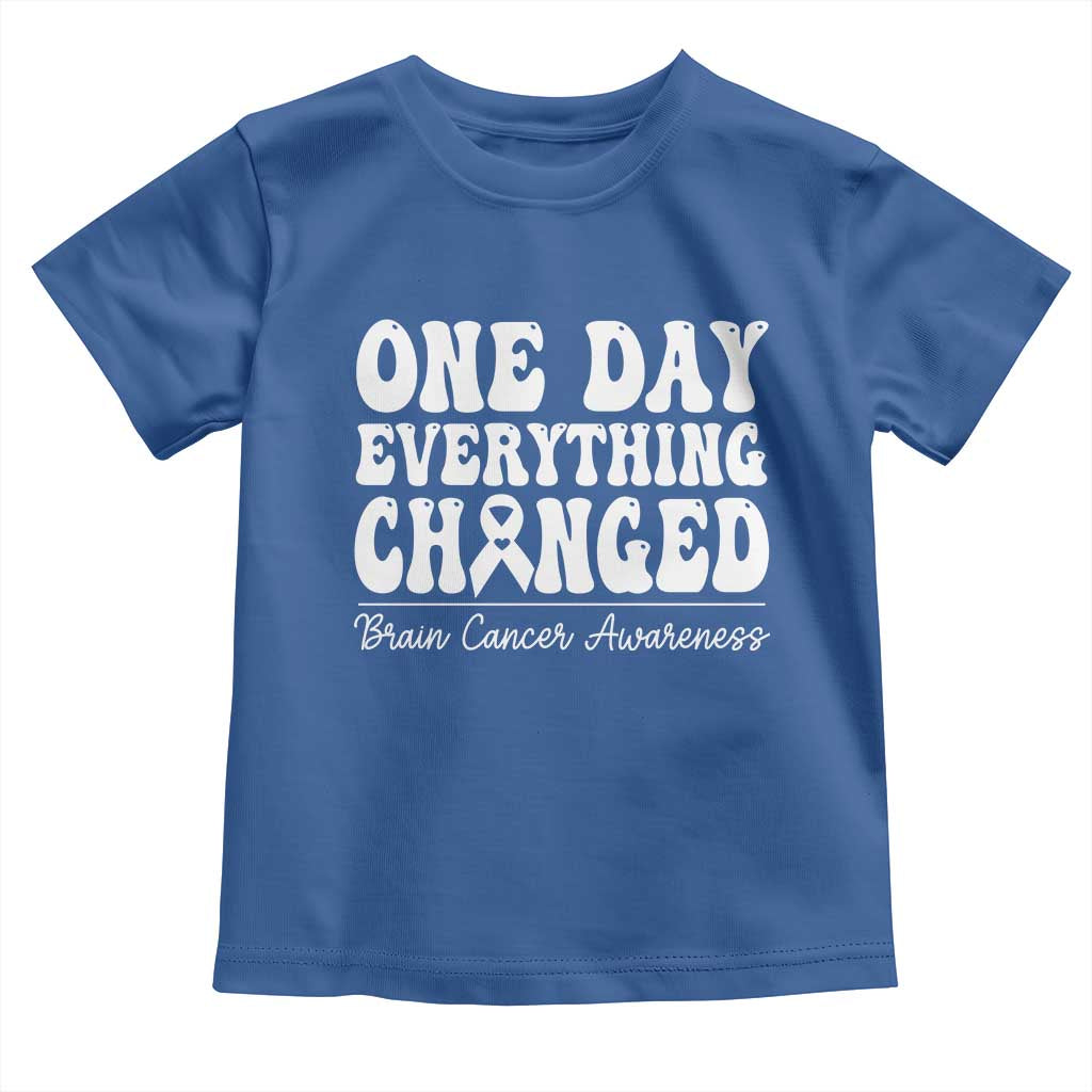 Brain Cancer Awareness Toddler T Shirt Fight Brain Tumor Cure Groovy TS10 Royal Blue Print Your Wear