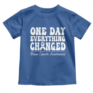 Brain Cancer Awareness Toddler T Shirt Fight Brain Tumor Cure Groovy TS10 Royal Blue Print Your Wear