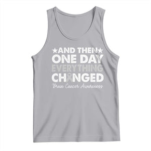 Brain Cancer Awareness Tank Top Retro Fight Brain Tumor Cure Gray Ribbon TS10 Athletic Heather Print Your Wear