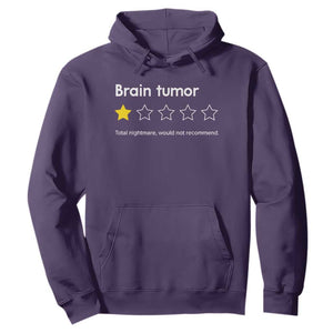 Brain Tumor Hoodie One Star Would Not Recommend Brain Cancer Awareness TS10 Purple Print Your Wear