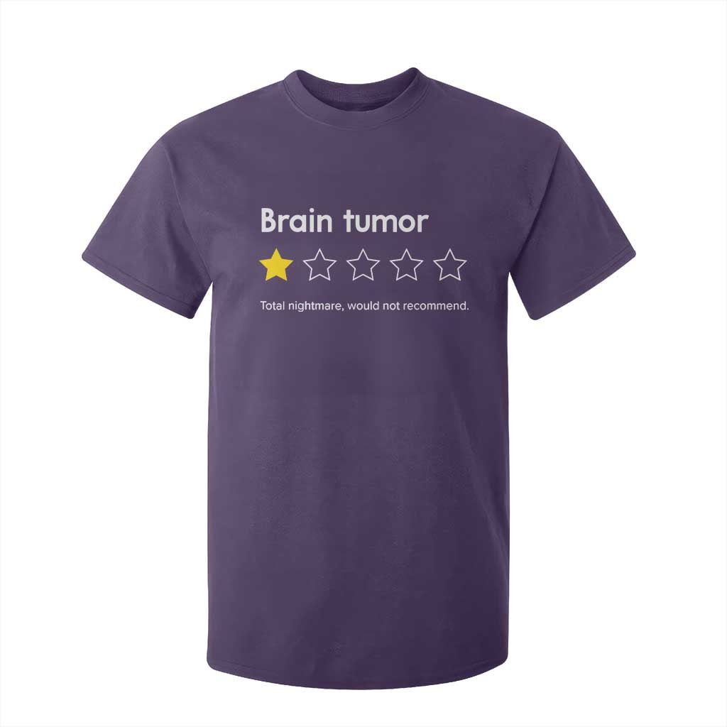 Brain Tumor T Shirt For Kid One Star Would Not Recommend Brain Cancer Awareness TS10 Purple Print Your Wear