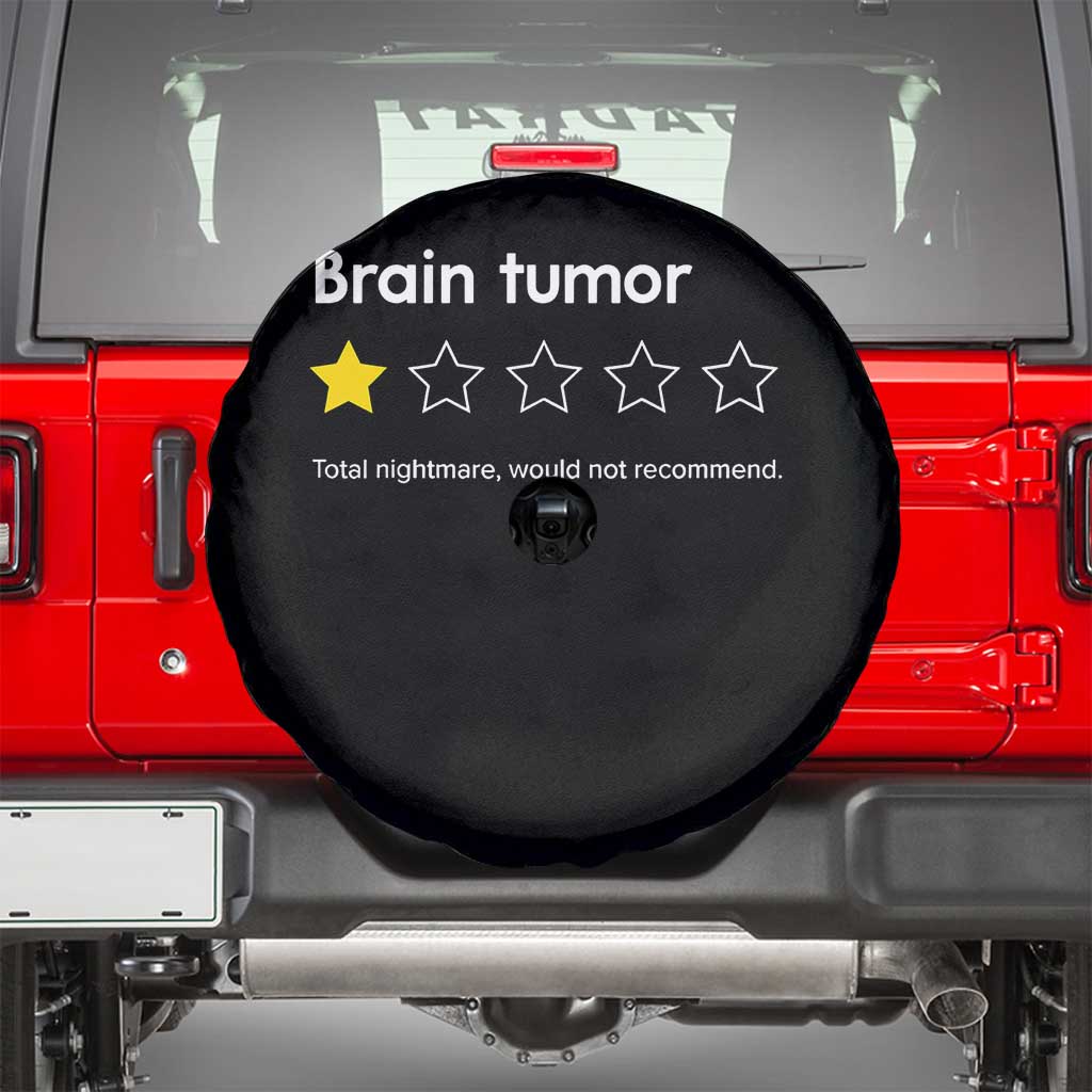 Brain Tumor Spare Tire Cover One Star Would Not Recommend Brain Cancer Awareness TS10 Black Print Your Wear