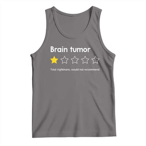 Brain Tumor Tank Top One Star Would Not Recommend Brain Cancer Awareness TS10 Deep Heather Print Your Wear