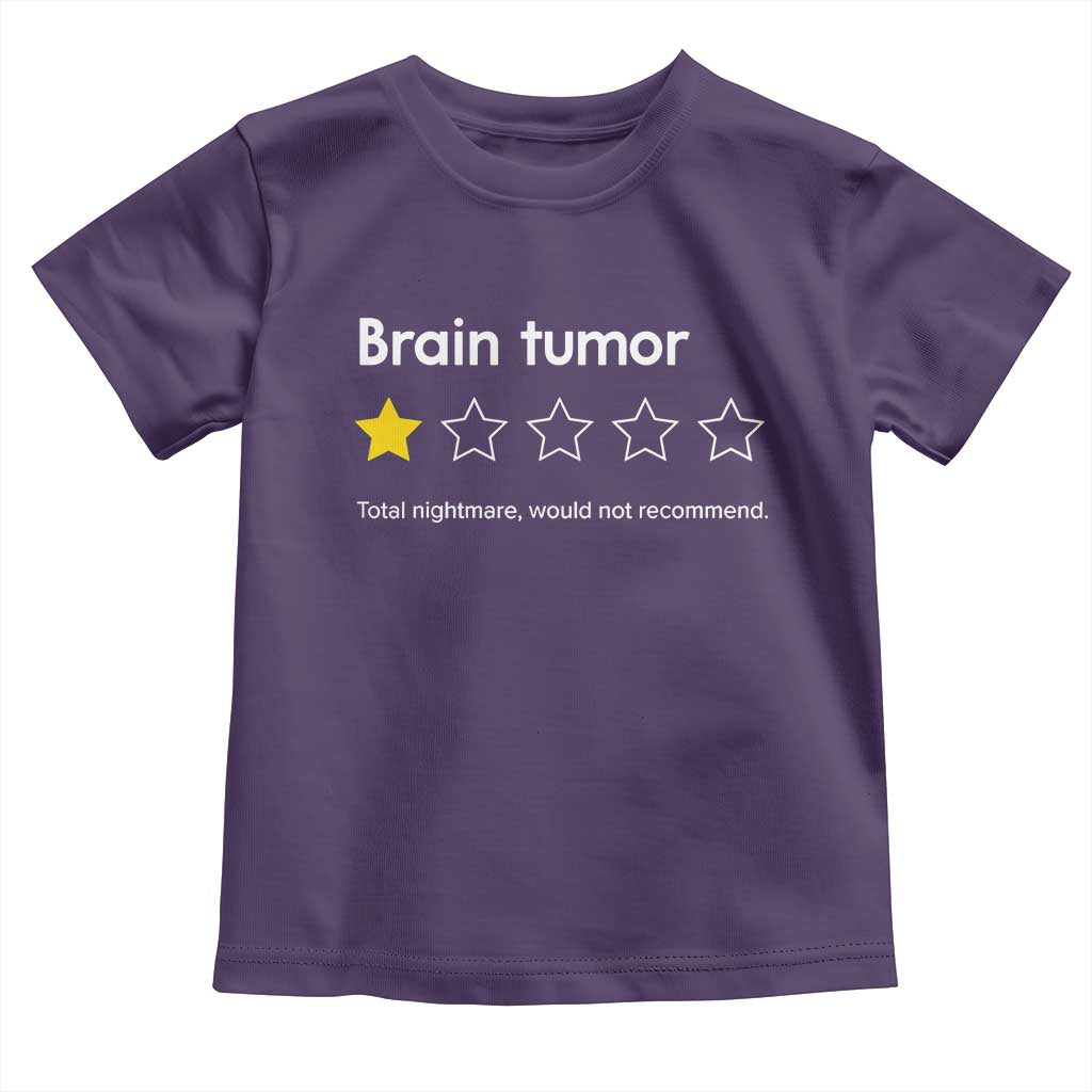 Brain Tumor Toddler T Shirt One Star Would Not Recommend Brain Cancer Awareness TS10 Purple Print Your Wear