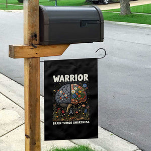 Brain Tumor Warrior Garden Flag Gray Ribbon Brain Cancer Awareness TS10 Print Your Wear