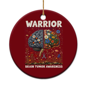 Brain Tumor Warrior Ceramic Ornament Gray Ribbon Brain Cancer Awareness TS10 1pc Red Print Your Wear