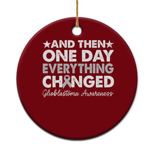 Glioblastoma Awareness Ceramic Ornament Retro Fight Brain Tumor Cure Gray Ribbon TS10 1pc Red Print Your Wear