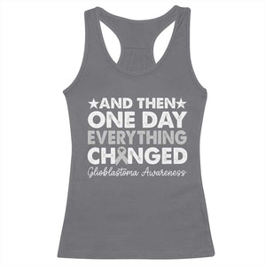 Glioblastoma Awareness Racerback Tank Top Retro Fight Brain Tumor Cure Gray Ribbon TS10 Charcoal Print Your Wear