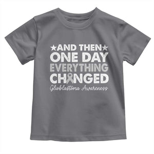Glioblastoma Awareness Toddler T Shirt Retro Fight Brain Tumor Cure Gray Ribbon TS10 Charcoal Print Your Wear