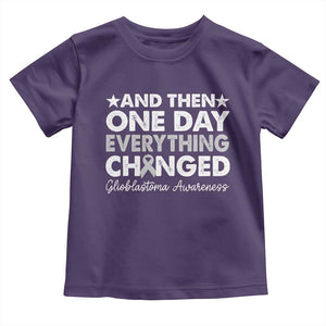 Glioblastoma Awareness Toddler T Shirt Retro Fight Brain Tumor Cure Gray Ribbon TS10 Purple Print Your Wear